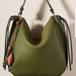 Anthropologie Whipstitched Slouchy Tote Bag